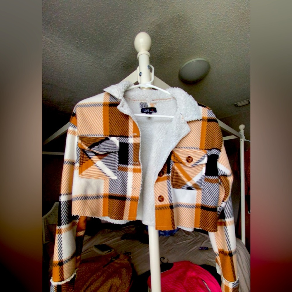 Cropped fleece jacket